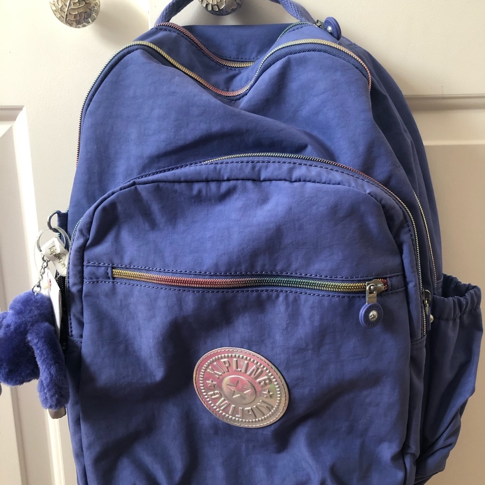 Kipling Seoul Go Bold Purple Rainbow Zipper